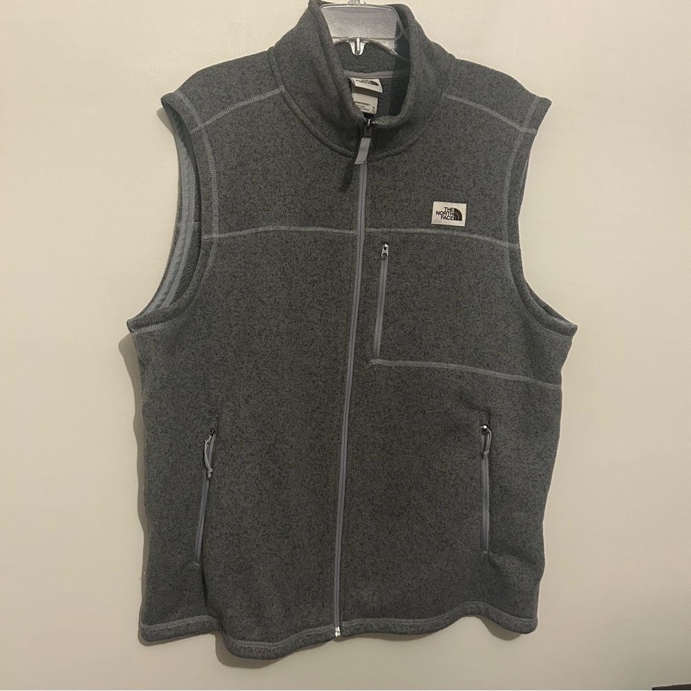 The North Face Men’s Grey Zip Front Fleece Lined Vest Sz XL X-Large